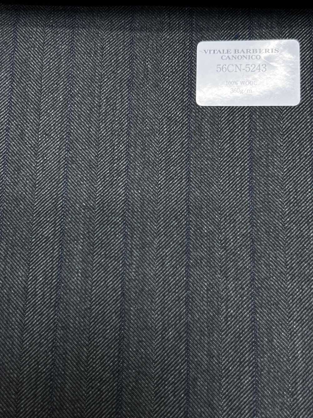 56CN5243 CANONICO(カノニコ) TRADITIONAL WORSTED 21 グリーン/ネイビー ストライプ[生地] CANONICO(カノニコ)