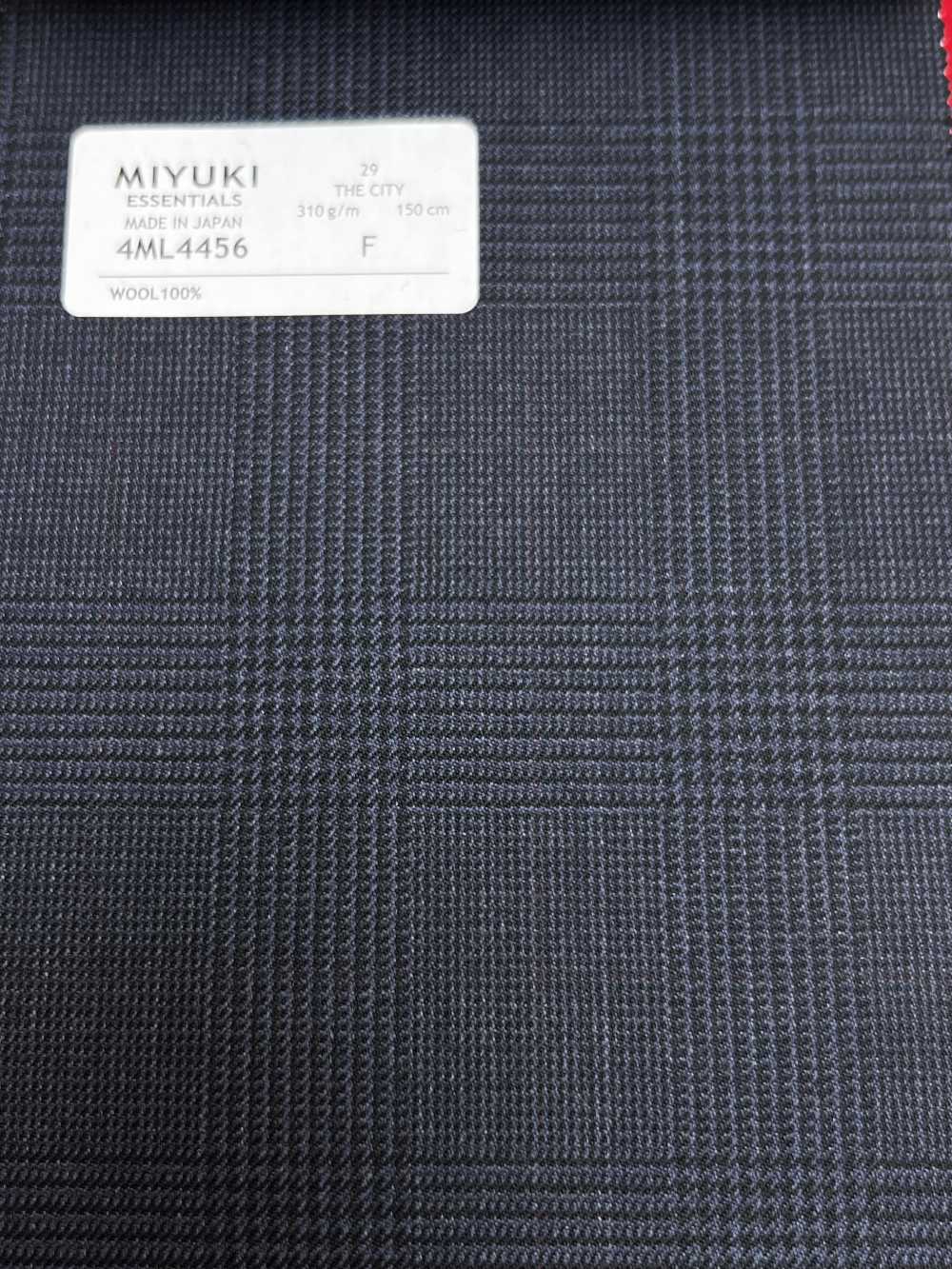 4ML4456 26AW THE CITY ツイル 紺 チェック[生地] 御幸毛織(ミユキ)