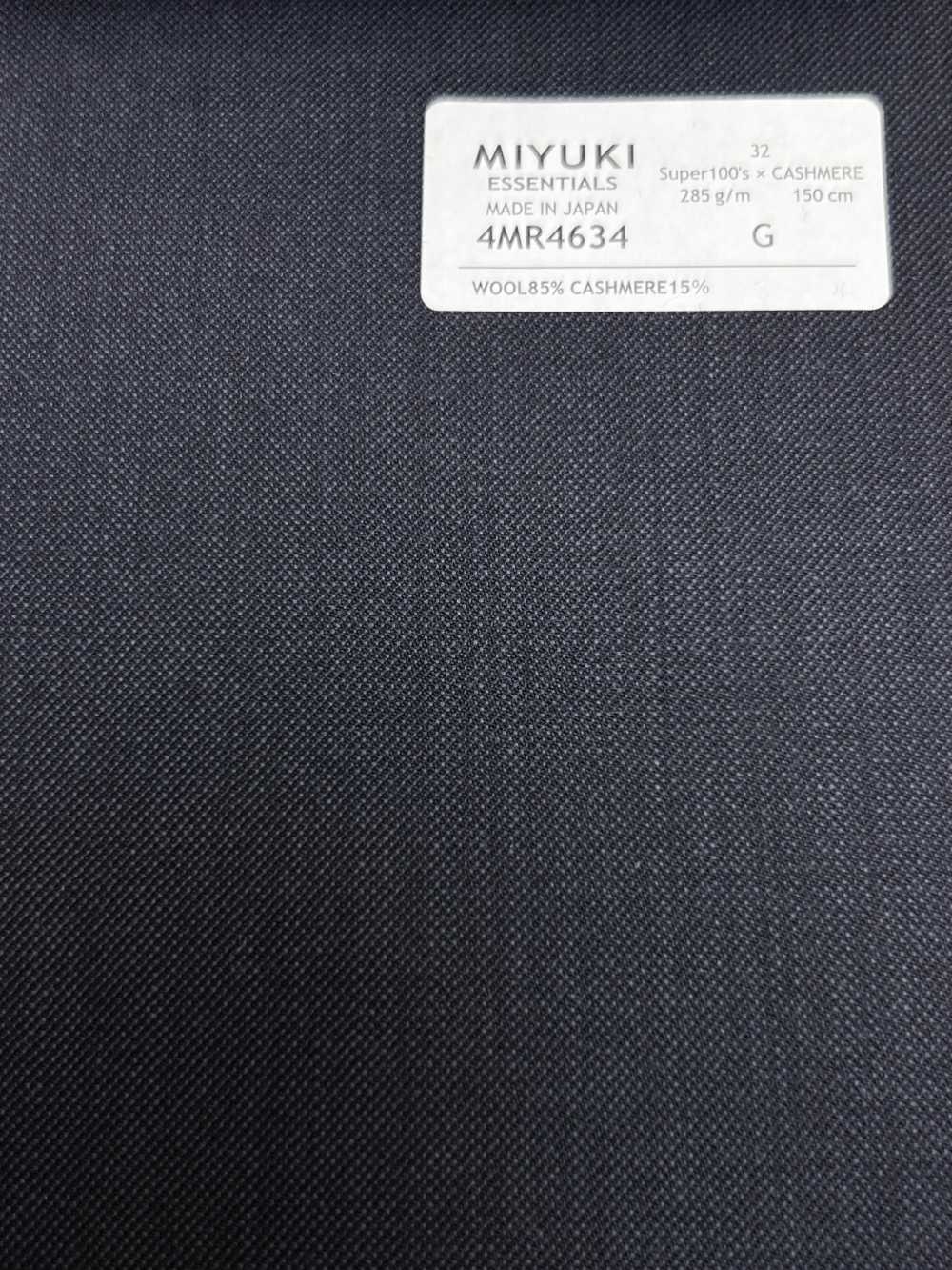 4MR4634 26AW Super100's × CASHIMERE 紺 無地[生地] 御幸毛織(ミユキ)