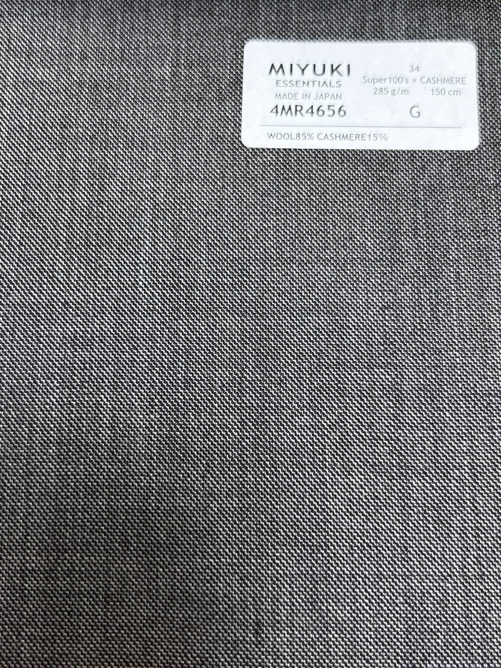 4MR4656 26AW Super100's × CASHIMERE 淡茶 無地[生地] 御幸毛織(ミユキ)