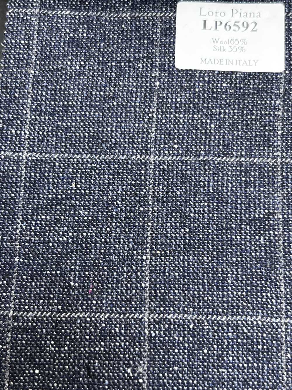 LP6592 Loro Piana ネイビー チェック[生地] 細井商事株式会社
