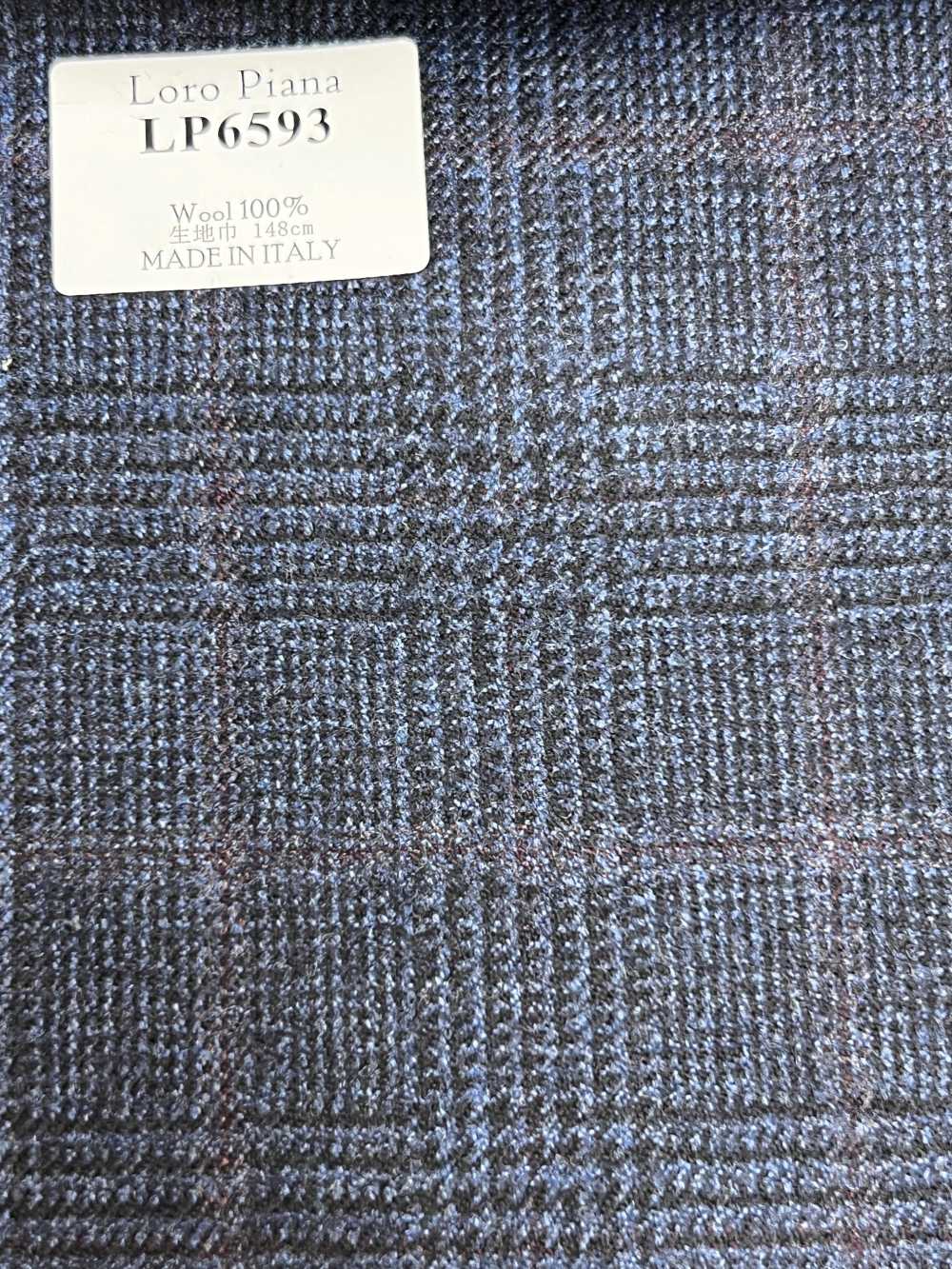 LP6593 Loro Piana ネイビー チェック[生地] 細井商事株式会社