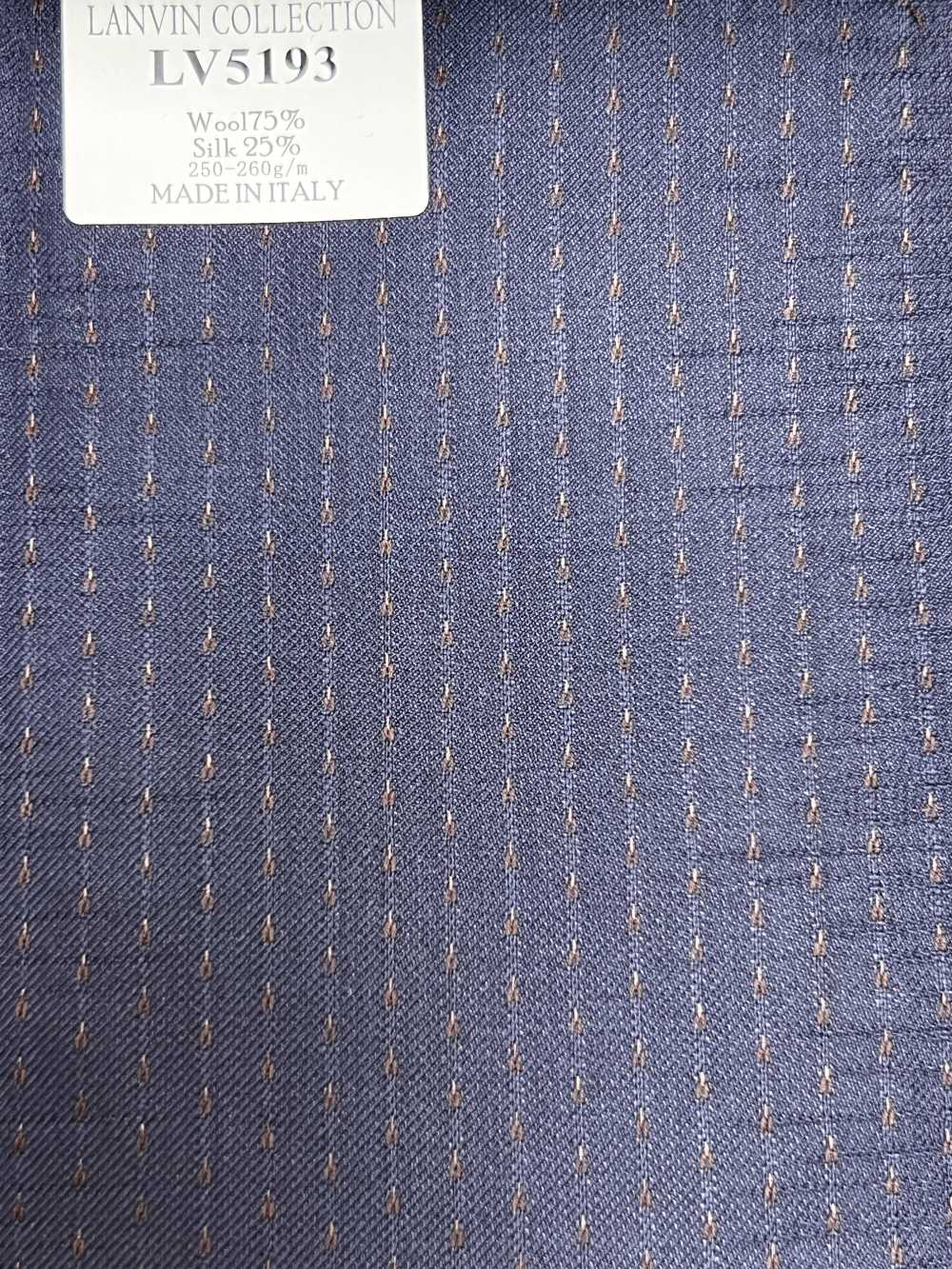 LV5193 LANVIN COLLECTION ネイビー×ブラウン ストライプ[生地] 細井商事株式会社