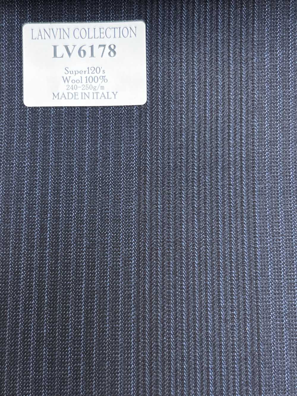 LV6178 LANVIN COLLECTION Super120's ネイビー ストライプ[生地] 細井商事株式会社
