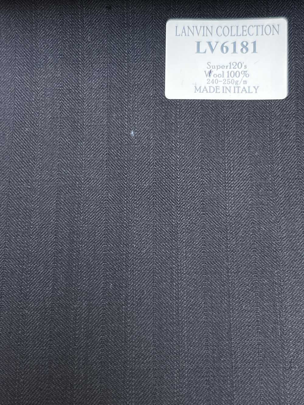 LV6181 LANVIN COLLECTION Super120's 黒 ストライプ[生地] 細井商事株式会社