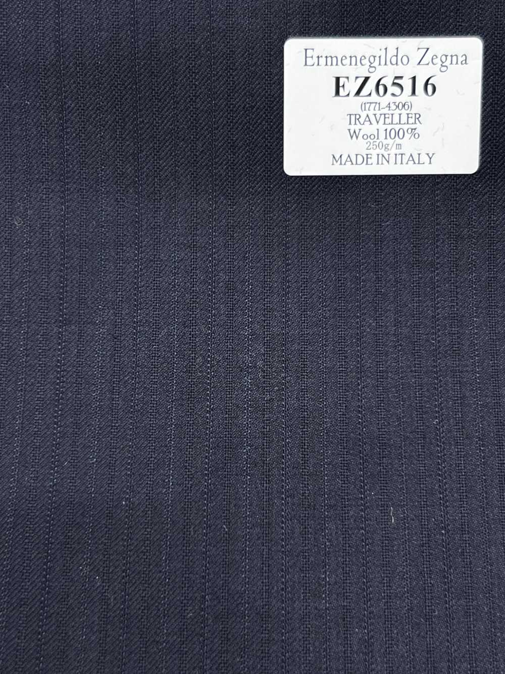 EZ6516 Ermenegildo Zegna TRAVELLER ネイビー ストライプ[生地] 細井商事株式会社