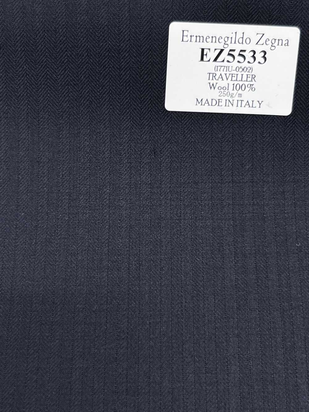 EZ5533 Ermenegildo Zegna TRAVELLER 黒 ストライプ[生地] 細井商事株式会社