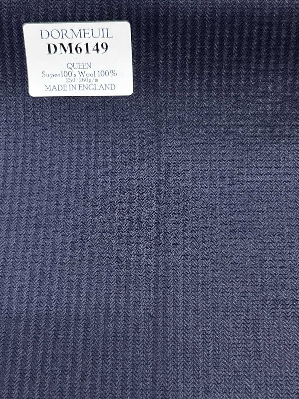 DM6149 DORMEUIL QUEEN Super100's ネイビー ストライプ[生地] 細井商事株式会社