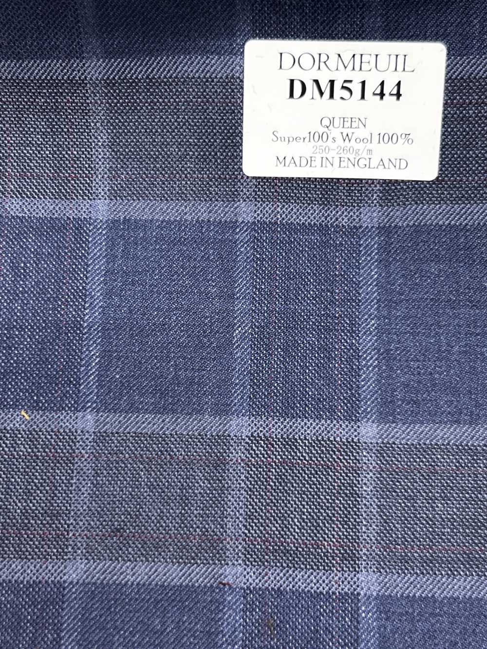 DM5144 DORMEUIL QUEEN Super100's ネイビー チェック[生地] 細井商事株式会社