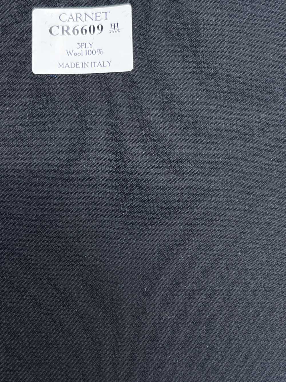 CR6609 CARNET 3PLY 黒 無地[生地] 細井商事株式会社