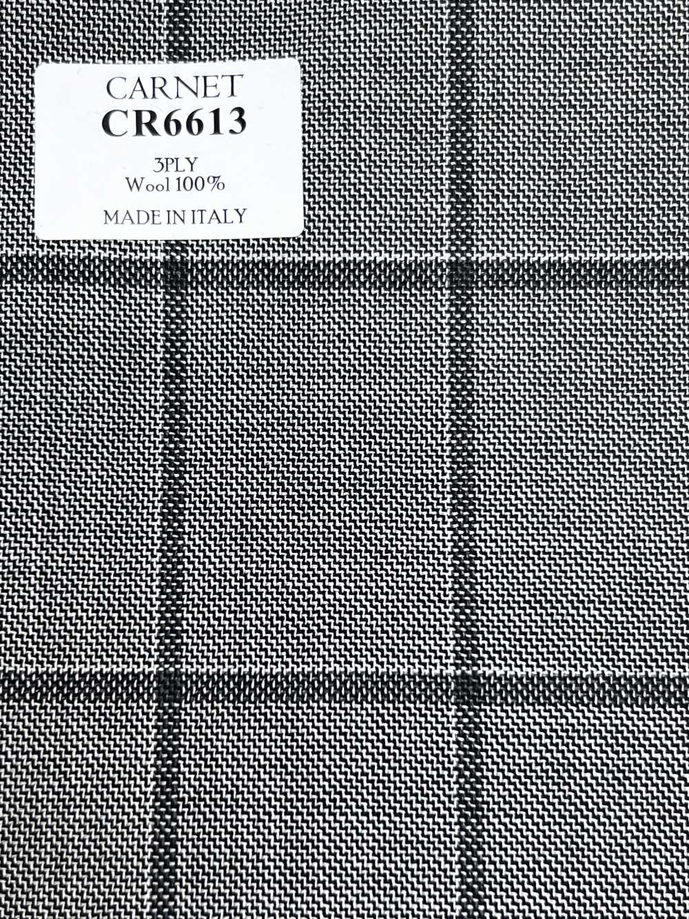 CR6613 CARNET 3PLY ライトグレー チェック[生地] 細井商事株式会社