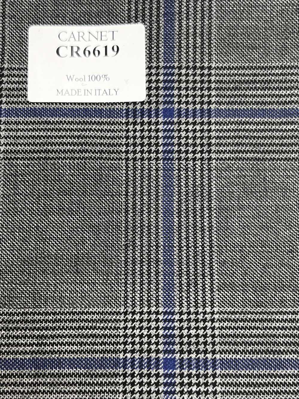 CR6619 CARNET グレー×ブルー チェック[生地] 細井商事株式会社