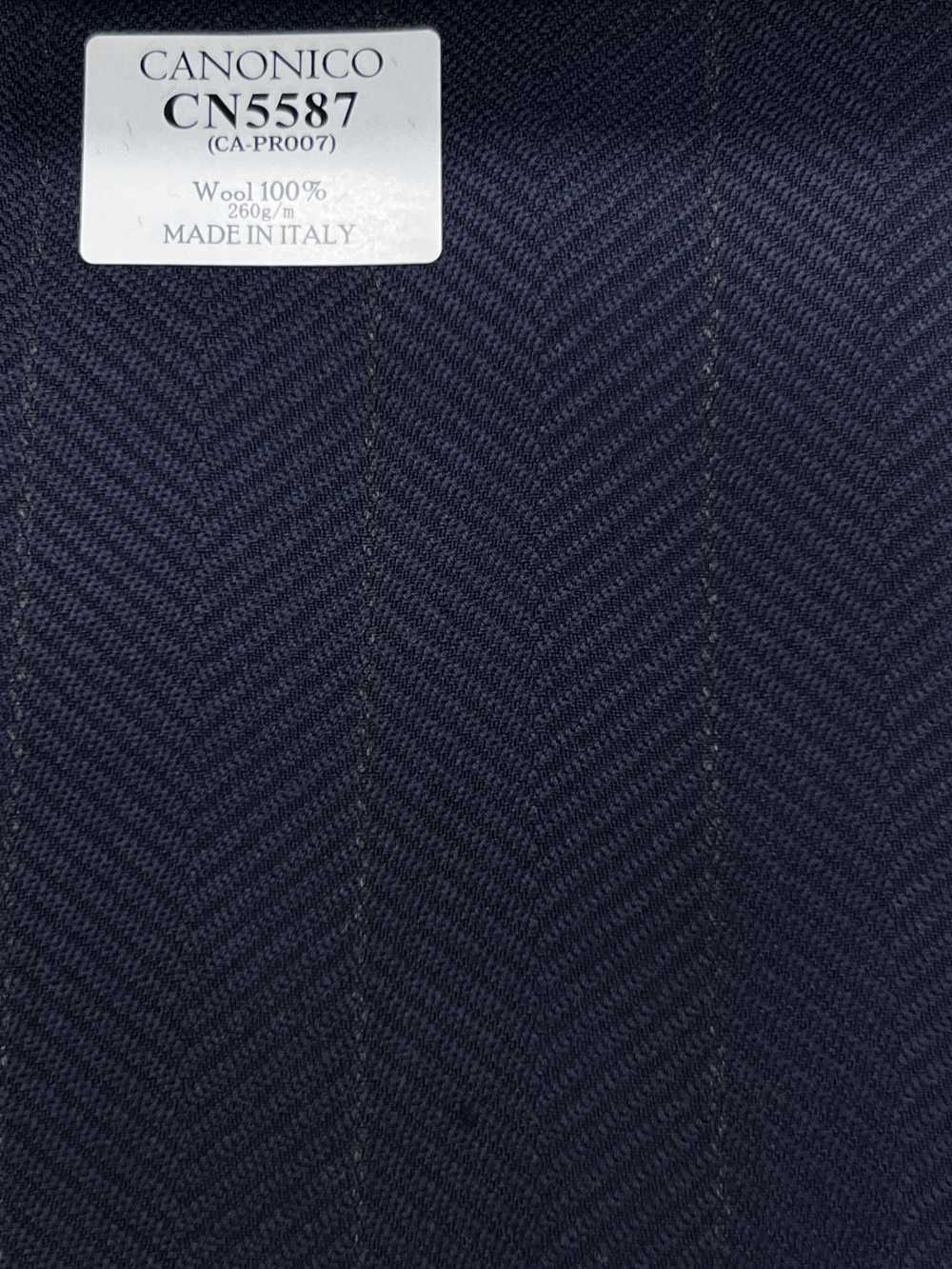CN5587 CANONICO Super110's ネイビー チェック[生地] 細井商事株式会社