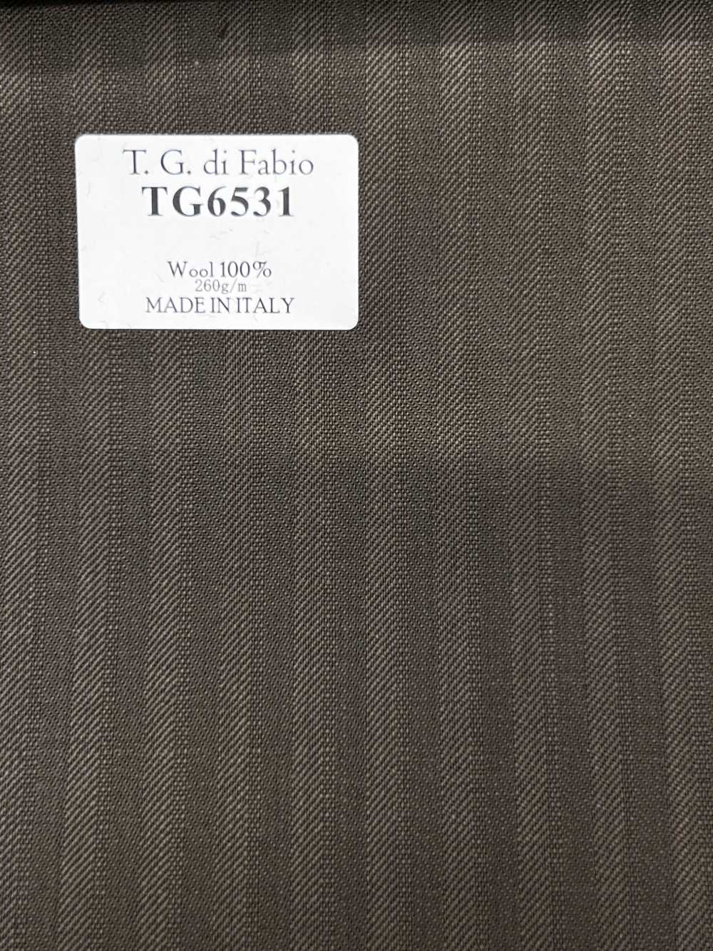TG6531 T.G di FABIO カーキ ストライプ[生地] 細井商事株式会社