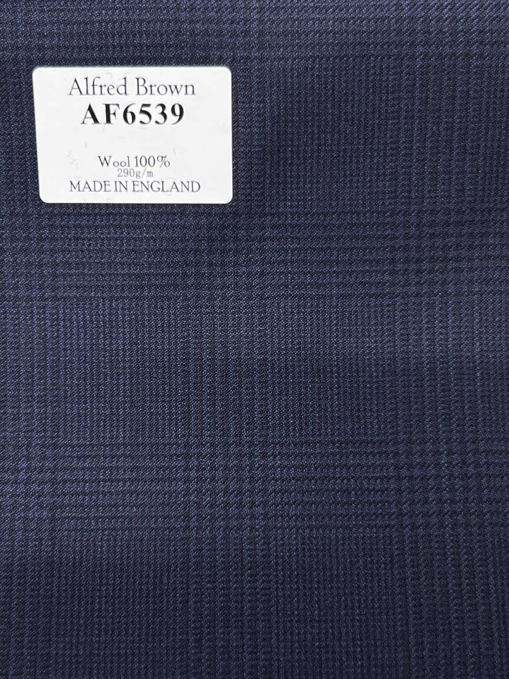 AF6539 Alfred Brown ネイビー チェック[生地] 細井商事株式会社