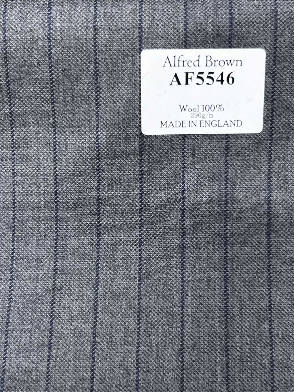 AF5546 Alfred Brown グレー×ネイビー ストライプ[生地] 細井商事株式会社