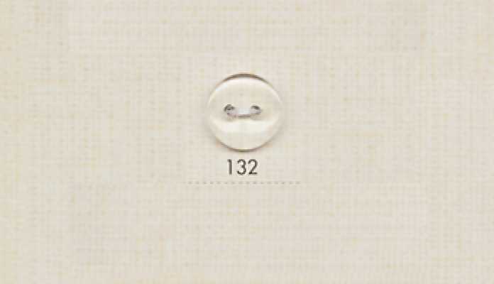 132 DAIYA BUTTONS 二つ穴ポリエステルクリアボタン