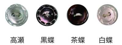 231 2つ穴 縁あり 貝ボタン