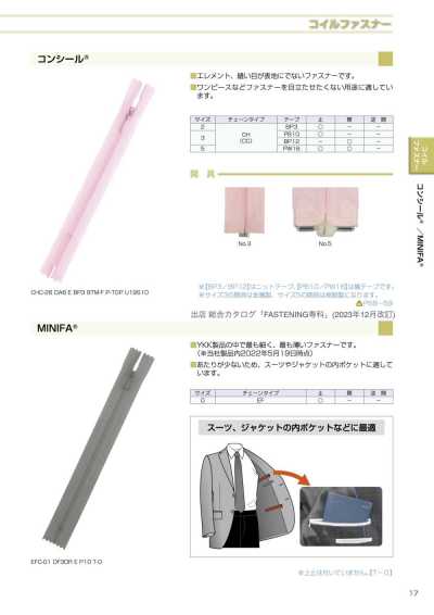 3CHOR コンシール® ファスナー オープン