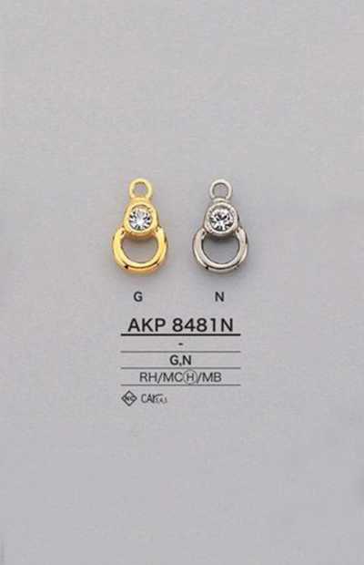 AKP8481N ラインストーン ファスナーポイント(引き手)