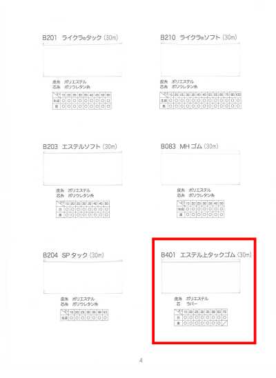 B401 エステル上タックゴム(30m)