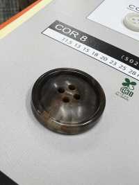 COR8 【水牛調】4つ穴 ボタン フチあり 日東ボタン サブ画像