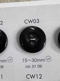 CW03 ポリエステル樹脂製 4つ穴ボタン 大阪プラスチック工業(DAIYA BUTTON) サブ画像