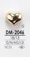 DM2046 ハート型 メタルボタン