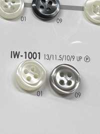 IW1001 ポリエステル樹脂製 表穴4つ穴ボタン アイリス サブ画像