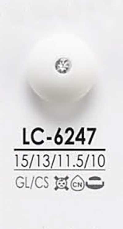 LC6247 染色用 ピンカール調 クリスタルストーン ボタン
