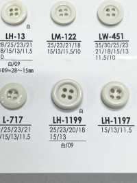 LH1199 シャツからコートまで 黒色&染色用ボタン アイリス サブ画像