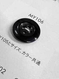 MY106 ポリエステル樹脂製 フチあり 4つ穴ボタン 大阪プラスチック工業(DAIYA BUTTON) サブ画像