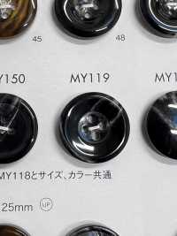 MY119 ポリエステル樹脂製 4つ穴ボタン 大阪プラスチック工業(DAIYA BUTTON) サブ画像