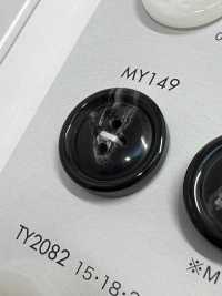 MY149 ポリエステル樹脂製 フチあり 4つ穴ボタン 大阪プラスチック工業(DAIYA BUTTON) サブ画像