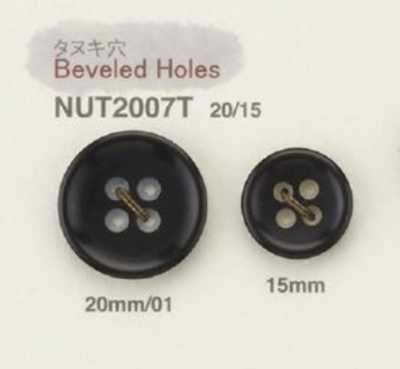 NUT2007T 天然素材 ナット 4つ穴 ボタン