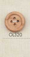 OL320 天然素材 ウッド 4つ穴 ボタン