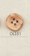 OL351 天然素材 ウッド 4つ穴 ボタン