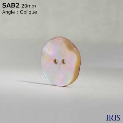 SAB2 天然素材 貝製 2つ穴つや有りボタン アイリス サブ画像