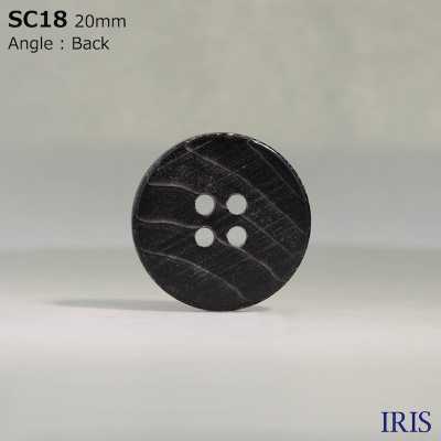 SC18 天然素材 貝製 ４つ穴つや有りボタン アイリス サブ画像