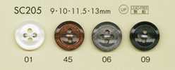 SC205 DAIYA BUTTONS 耐衝撃HYPER DURABLE""シリーズ 貝調ポリエステルボタン""