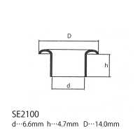 SE2100 ハトメ14mm×6.6mm ※検針対応[ドットボタン・ハトメ] モリト(MORITO) サブ画像
