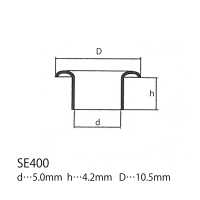 SE400 ハトメ10.5mm×5mm ※検針対応[ドットボタン・ハトメ] モリト(MORITO) サブ画像