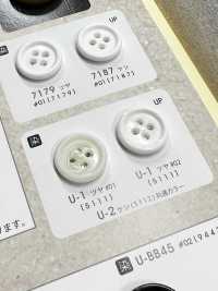 U1 【ナット調】4つ穴 ボタン フチあり ツヤあり 染色用 日東ボタン サブ画像