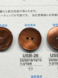 USB26 天然素材 染色 黒蝶貝製 表穴2つ穴 つや有りボタン アイリス サブ画像