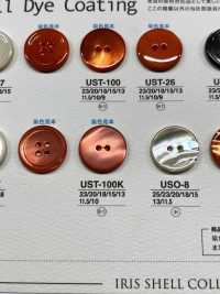 UST100K 天然素材 染色 表穴2つ穴 貝 シェルつや消しボタン アイリス サブ画像