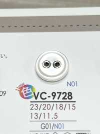 VC9728 染色用 2つ穴 ハトメ ボタン アイリス サブ画像