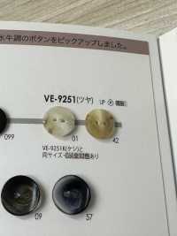 VE9251 ポリエステル樹脂製 表穴2つ穴・つや有りボタン アイリス サブ画像