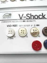 VSO9001 ポリエステル樹脂製 表穴4つ穴ボタン アイリス サブ画像