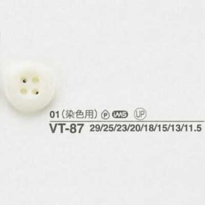 VT87 ポリエステル樹脂製 表穴4つ穴ボタン