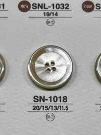 SN1018 高瀬貝製 表穴４つ穴・つや有りボタン アイリス サブ画像